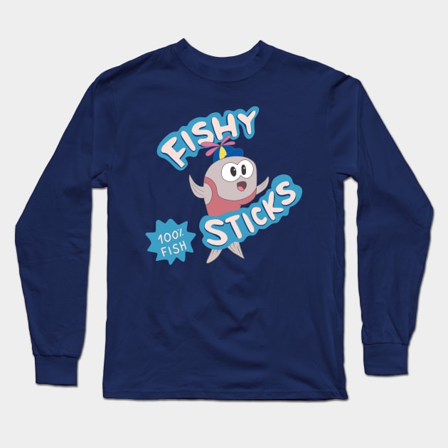 Fishy Sticks - We Bare Bears Long Sleeve T-Shirt by valentinahramov